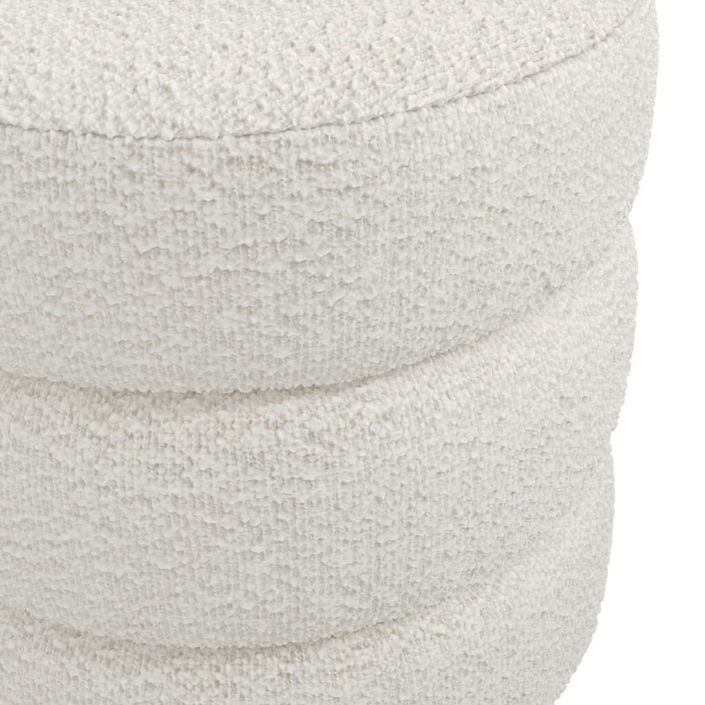 OTI Living Emi Ivory and Black Pouffe House of Isabella UK