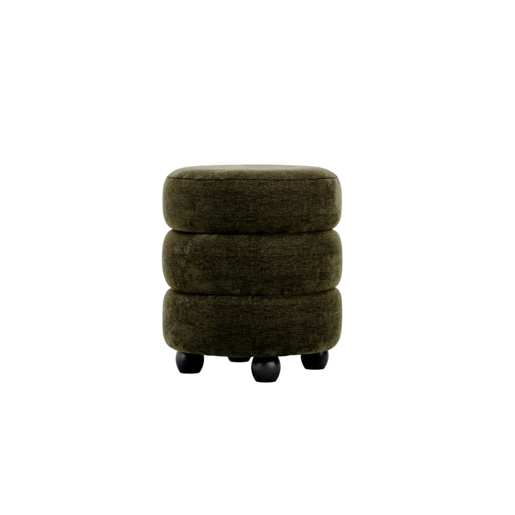 OTI Living Emi Olive and Black Pouffe House of Isabella UK