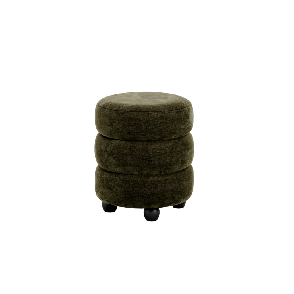 OTI Living Emi Olive and Black Pouffe House of Isabella UK