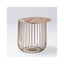 OTI Living Enzo Oak & Gold Side Table House of Isabella UK