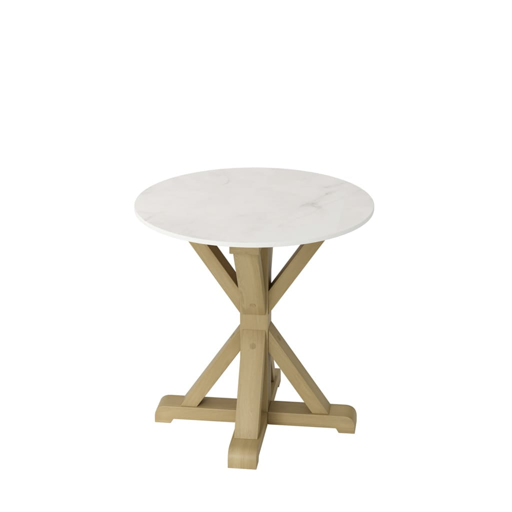 OTI Living Harrow Stone & Latte Side Table House of Isabella UK