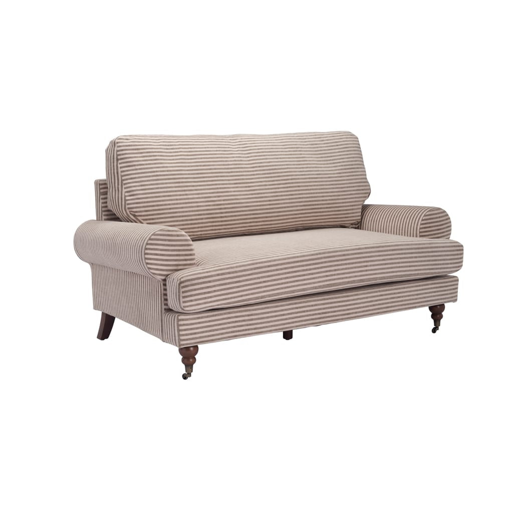 OTI Living Kent Charcoal Stripe 2 Seater Sofa House of Isabella UK