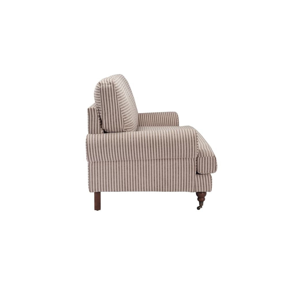 OTI Living Kent Charcoal Stripe 2 Seater Sofa House of Isabella UK