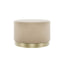 OTI Living Lara Beige Velvet Small Pouffe House of Isabella UK