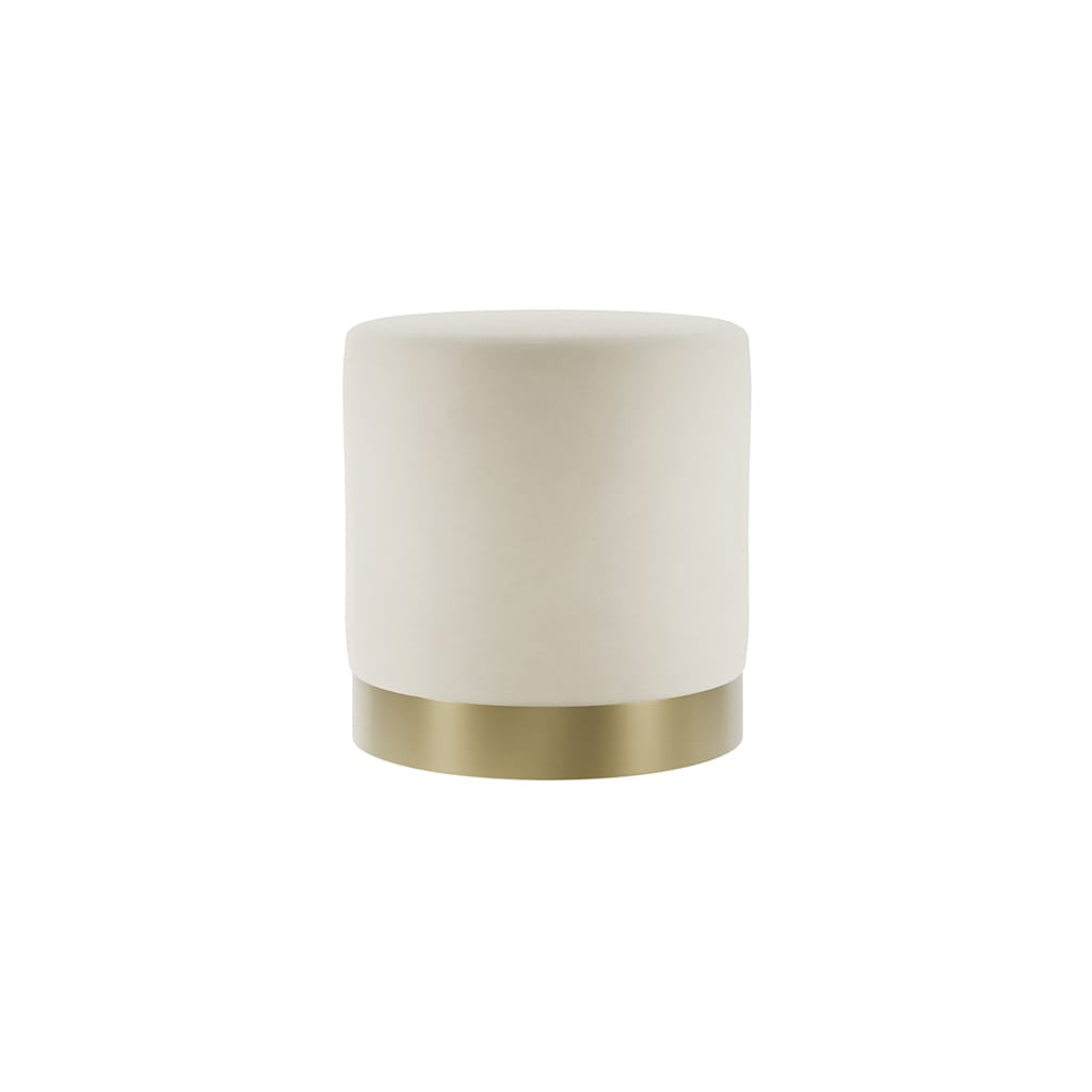 OTI Living Lara Cream Velvet Large Pouffe House of Isabella UK