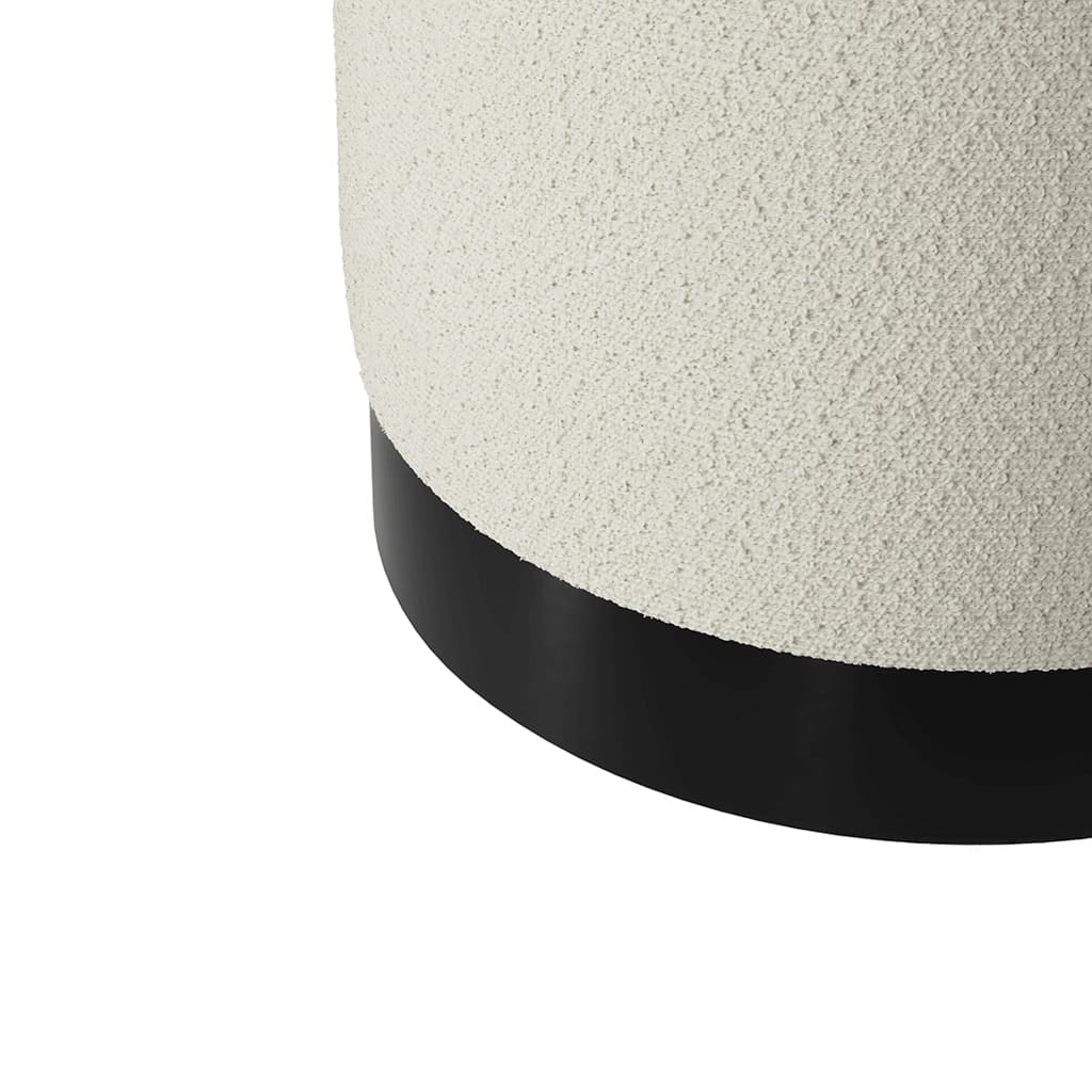 OTI Living Lara Ivory Boucle Small Pouffe House of Isabella UK