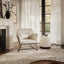 OTI Living Lara Ivory Boucle Small Pouffe House of Isabella UK