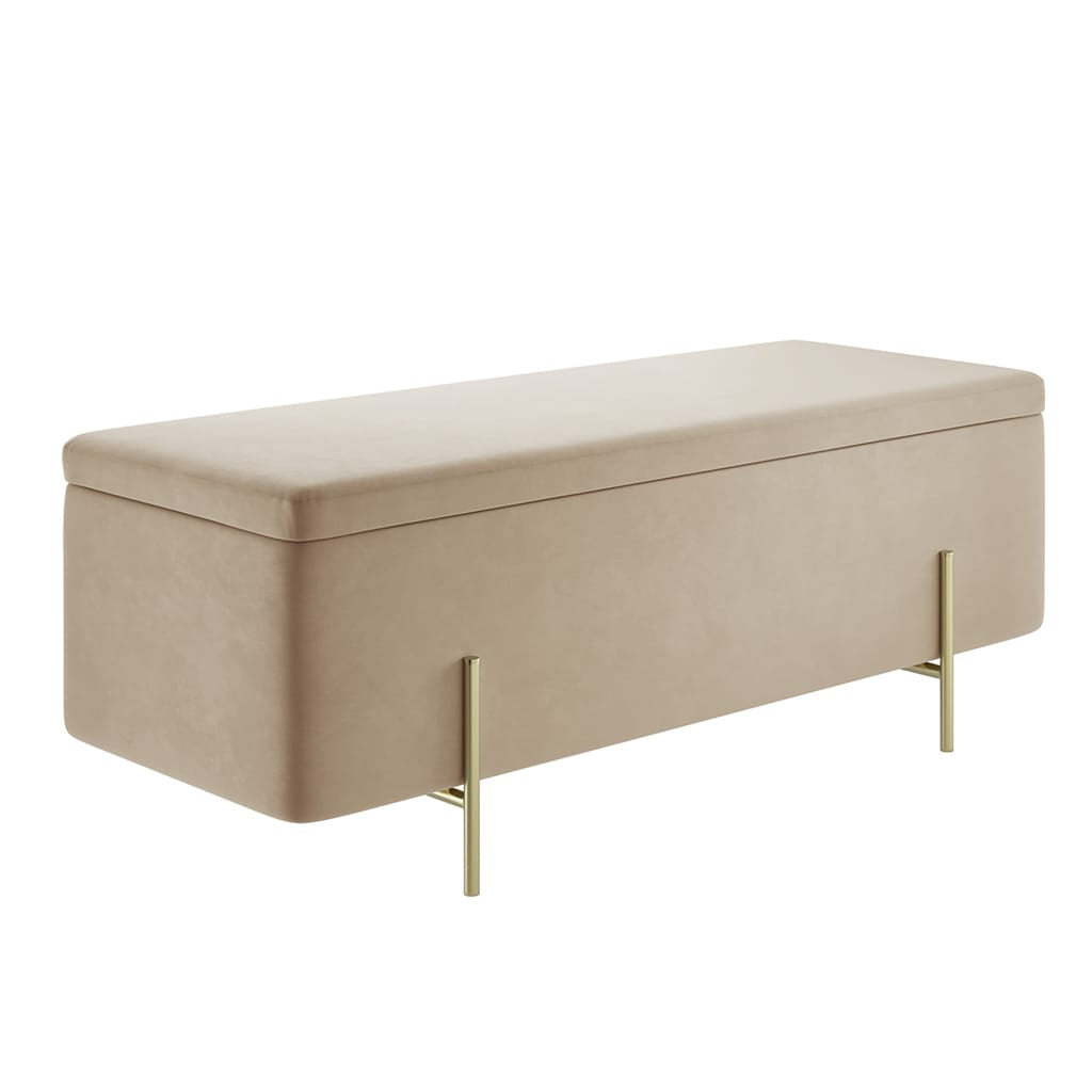 OTI Living Lola Beige Storage Ottoman House of Isabella UK