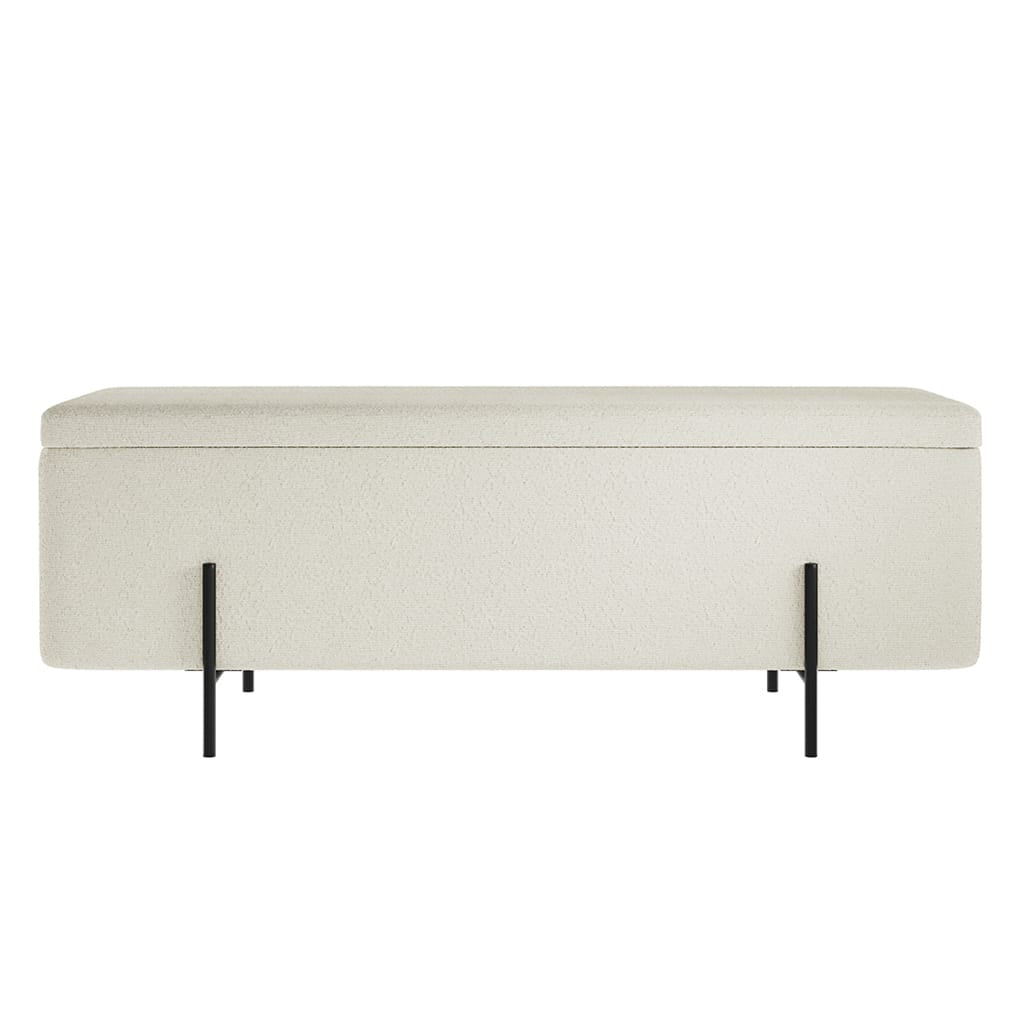 OTI Living Lola Beige Storage Ottoman House of Isabella UK