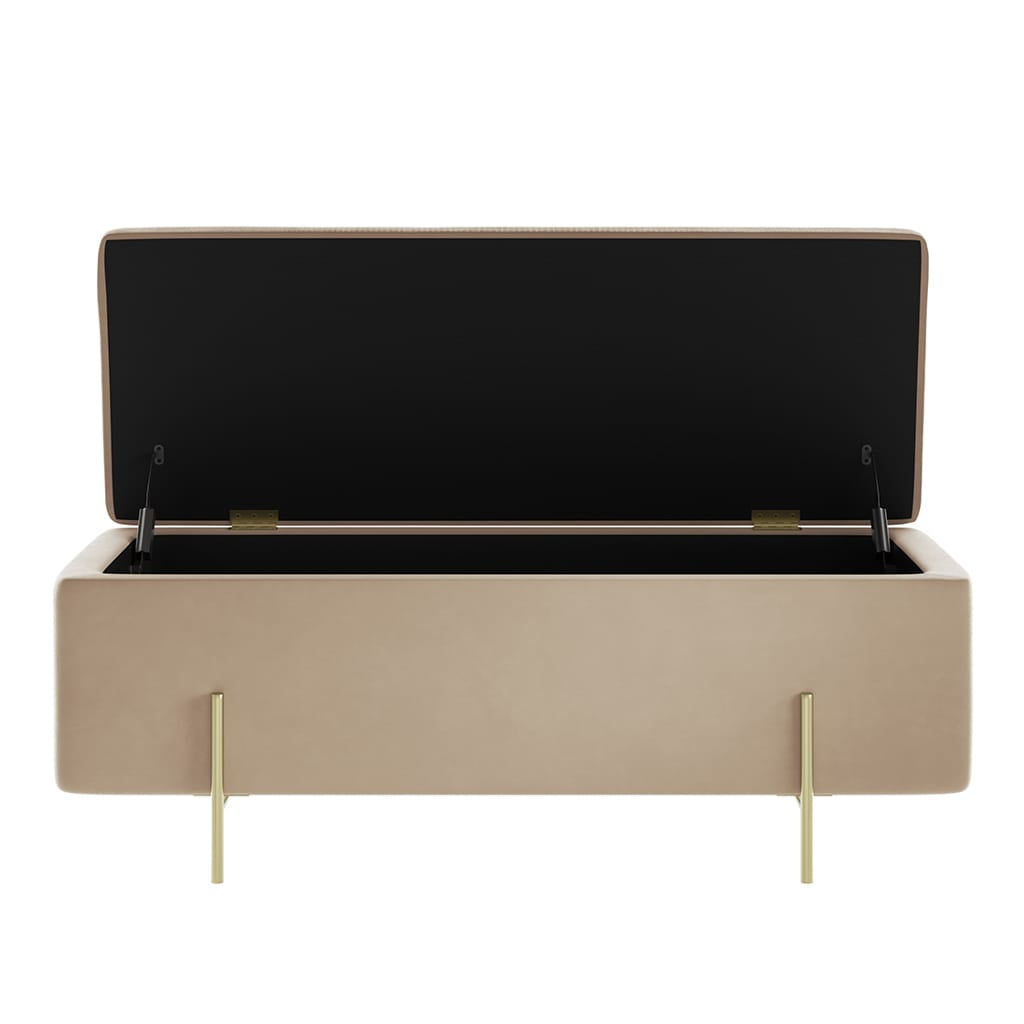 OTI Living Lola Beige Storage Ottoman House of Isabella UK