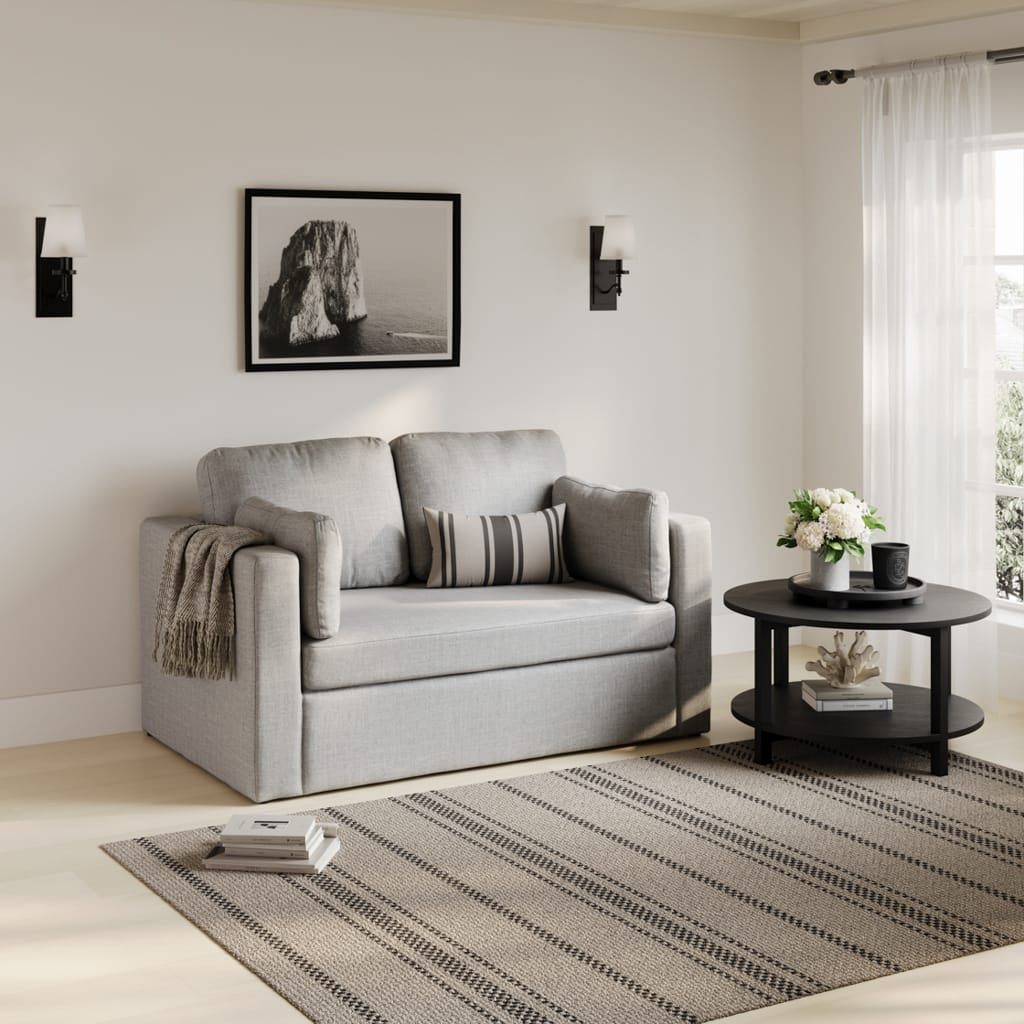 OTI Living Newport Light Grey 2 Seater Sofa House of Isabella UK