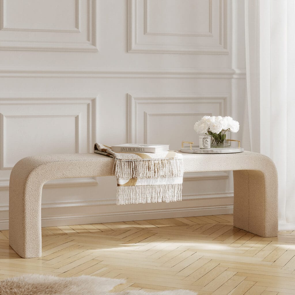 OTI Living Ren Buff Bench House of Isabella UK