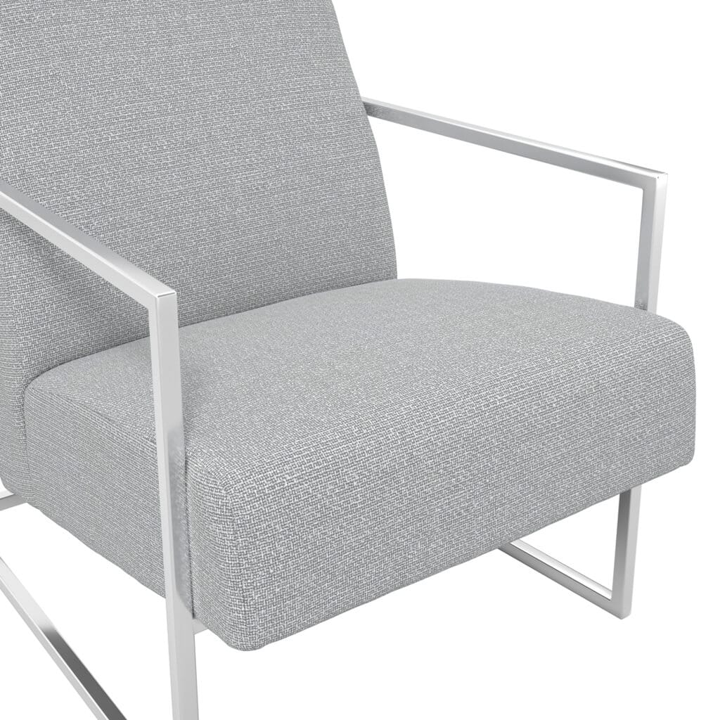 OTI Living Ritz Dove Grey and Silver Chair House of Isabella UK