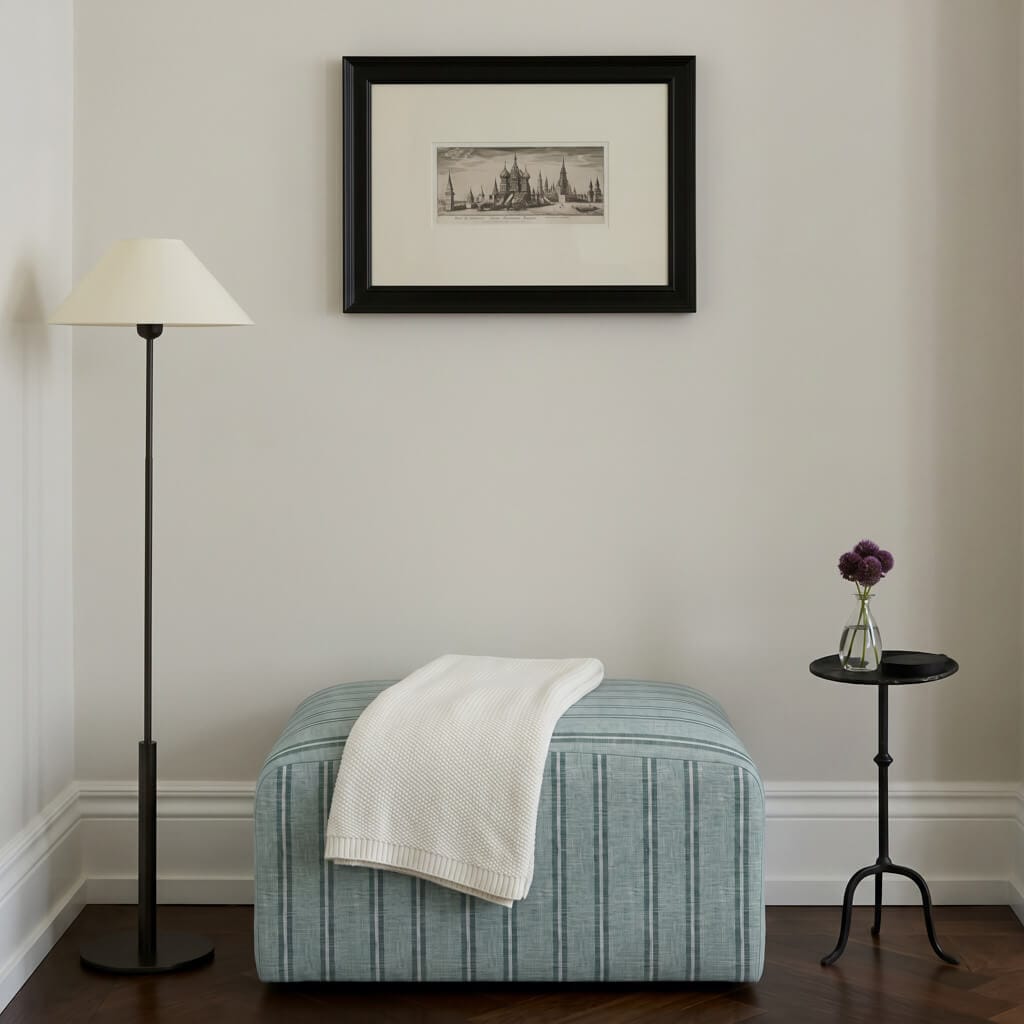 OTI Living Ryder Thick Stripe Pouffe House of Isabella UK