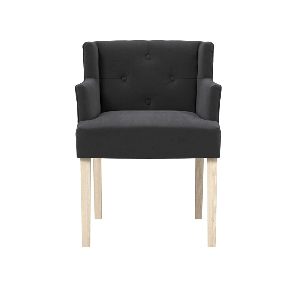 OTI Living Shay Anthracite Winged Chair with Arms House of Isabella UK