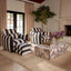 OTI Living Sycamore Black and White Striped Pouffe House of Isabella UK