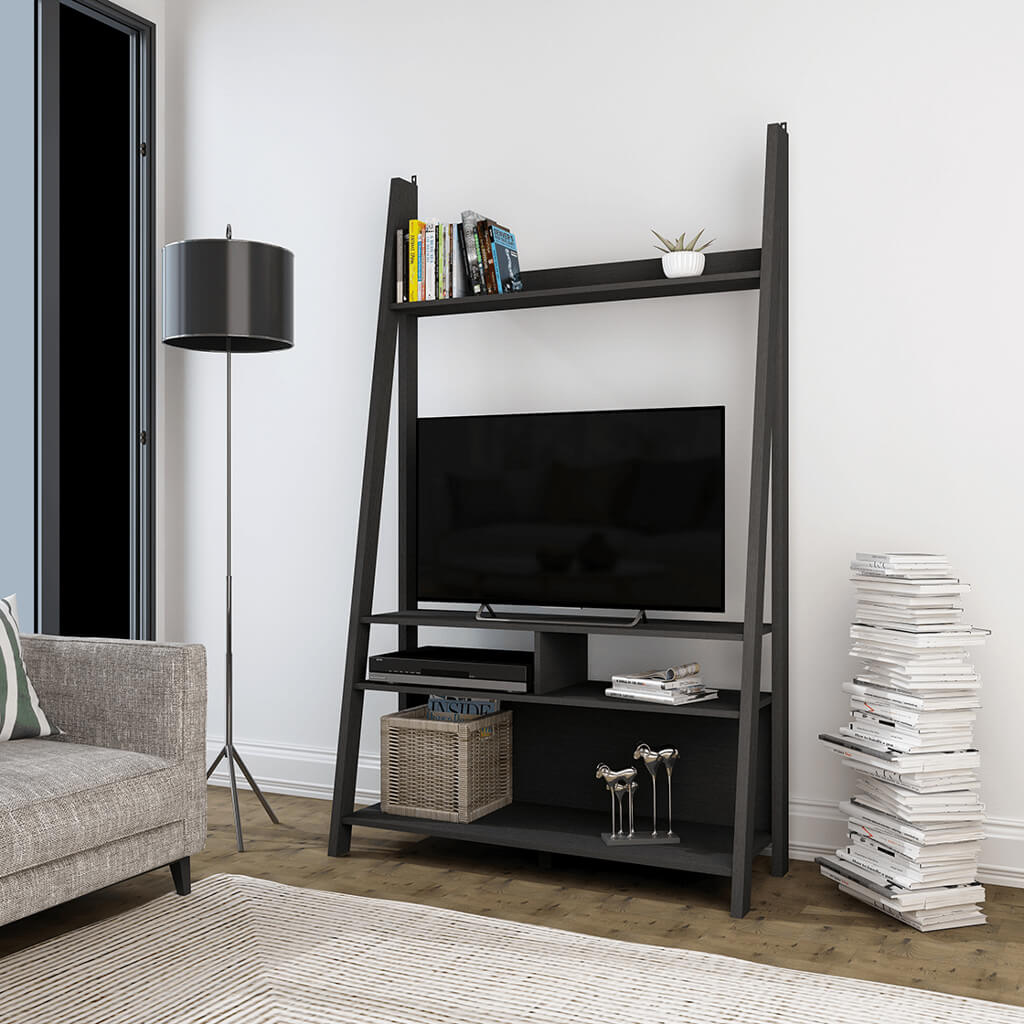 OTI Living Tiva Black Ladder Media Unit House of Isabella UK