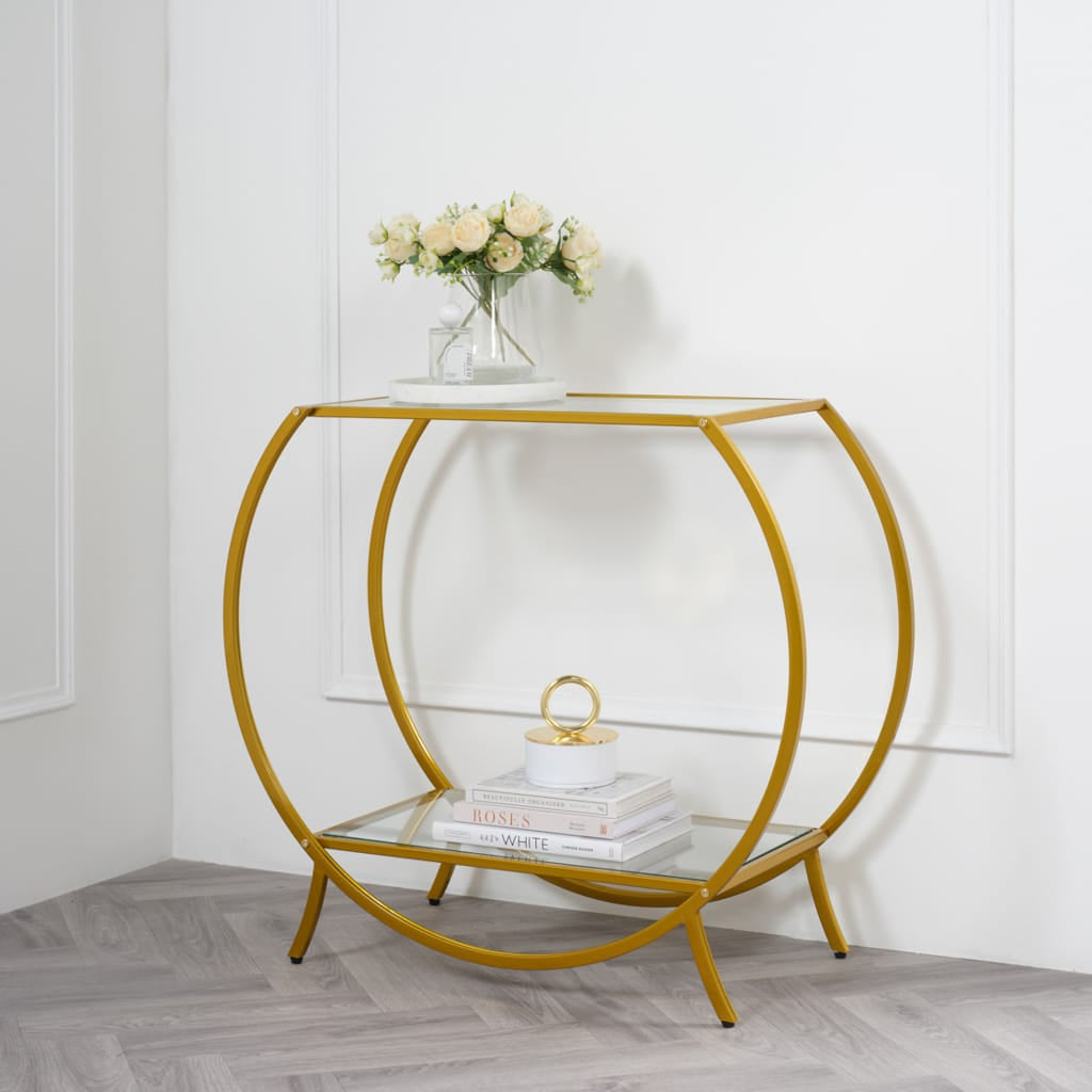 OTI Living Zenor Gold Console Unit House of Isabella UK