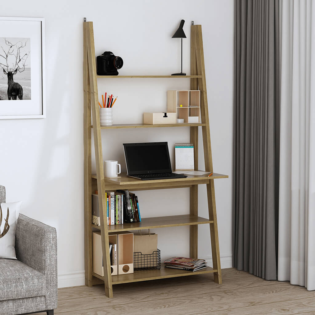 OTI Office Tiva Oak Ladder Desk House of Isabella UK