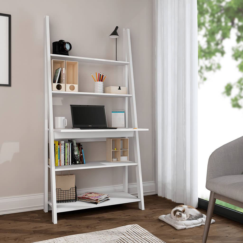 OTI Office Tiva White Ladder Desk House of Isabella UK