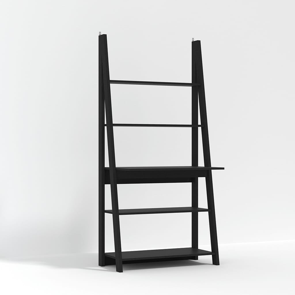 OTI Storage Tiva Black Corner Ladder Shelving House of Isabella UK