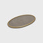 Oval Tray Metal Trim Grey Shagreen