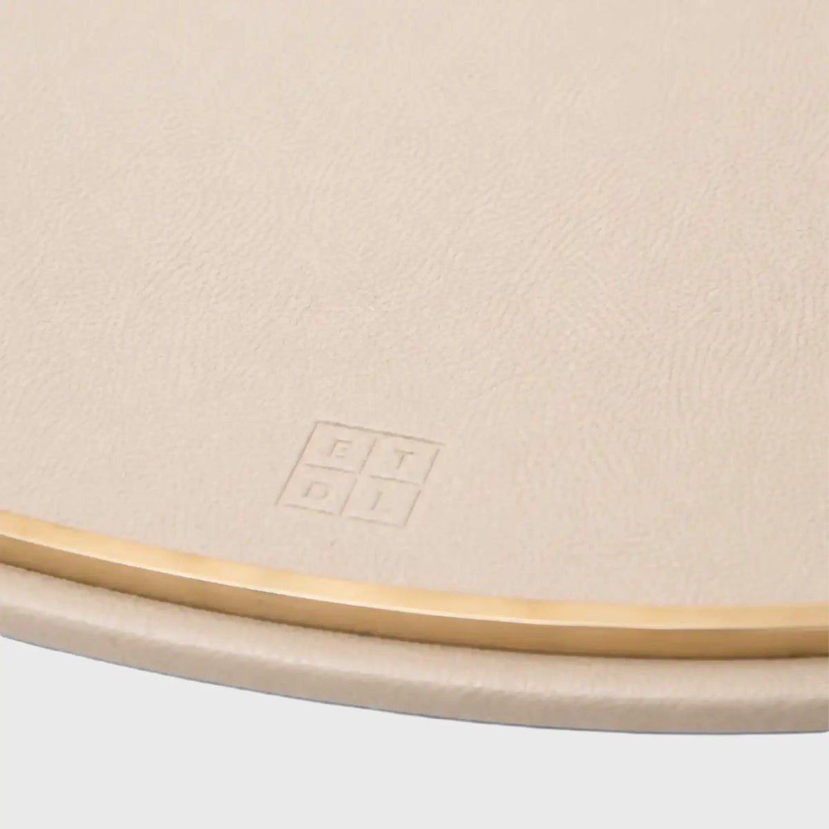 Oval Tray Metal Trim Pumice