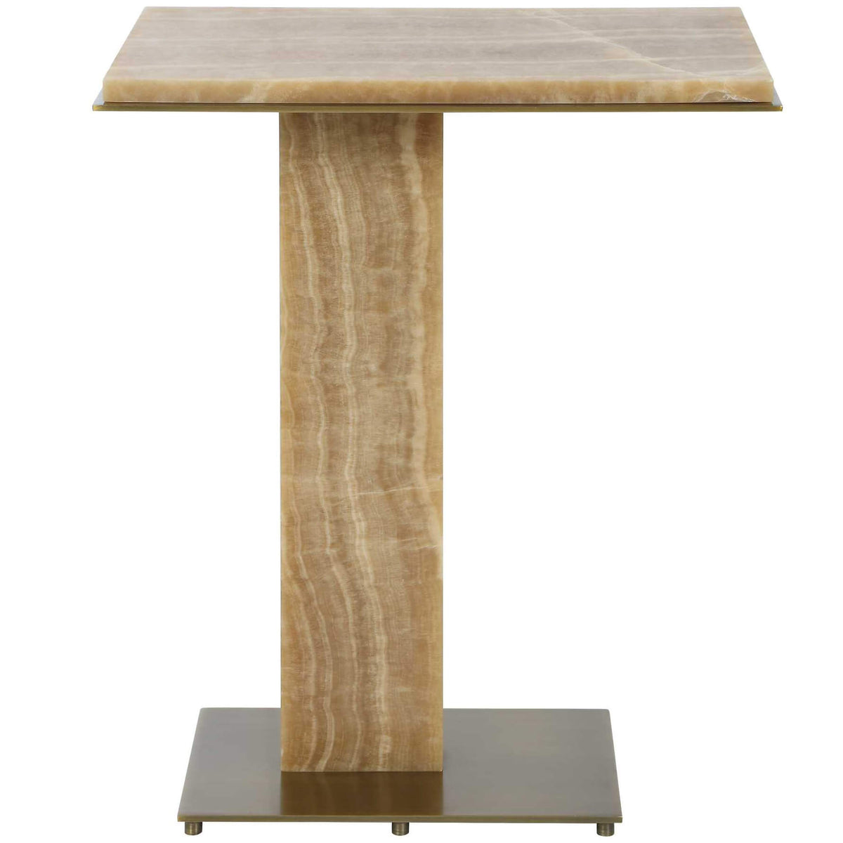 Overhang Accent Table in Latte Onyx