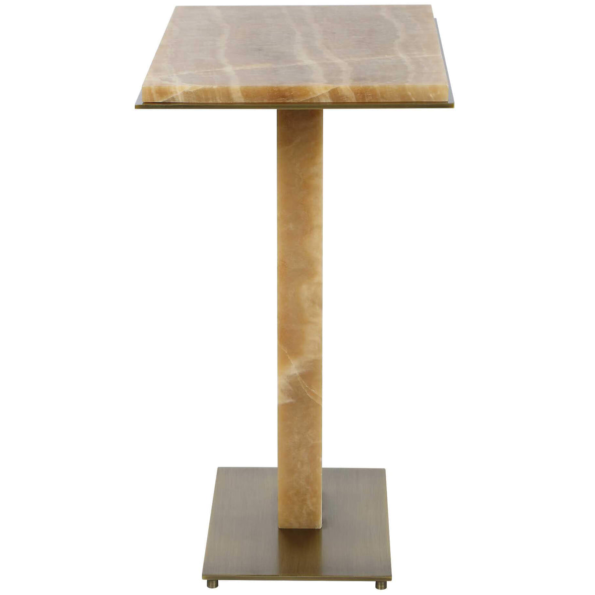 Overhang Accent Table in Latte Onyx