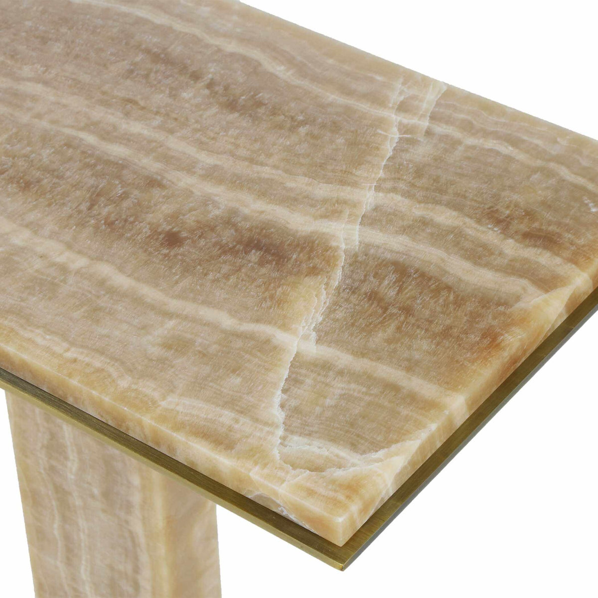 Overhang Accent Table in Latte Onyx