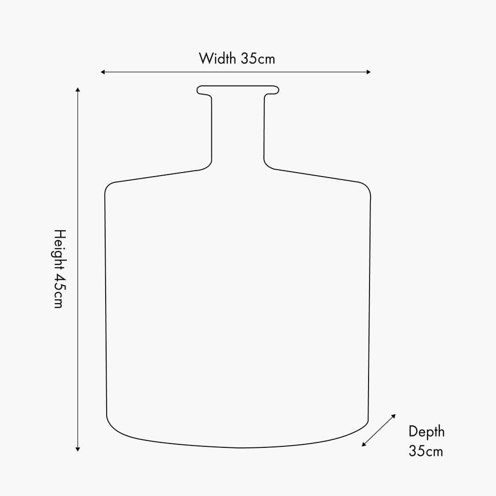 Amber Recycled Glass Bottle Vase.