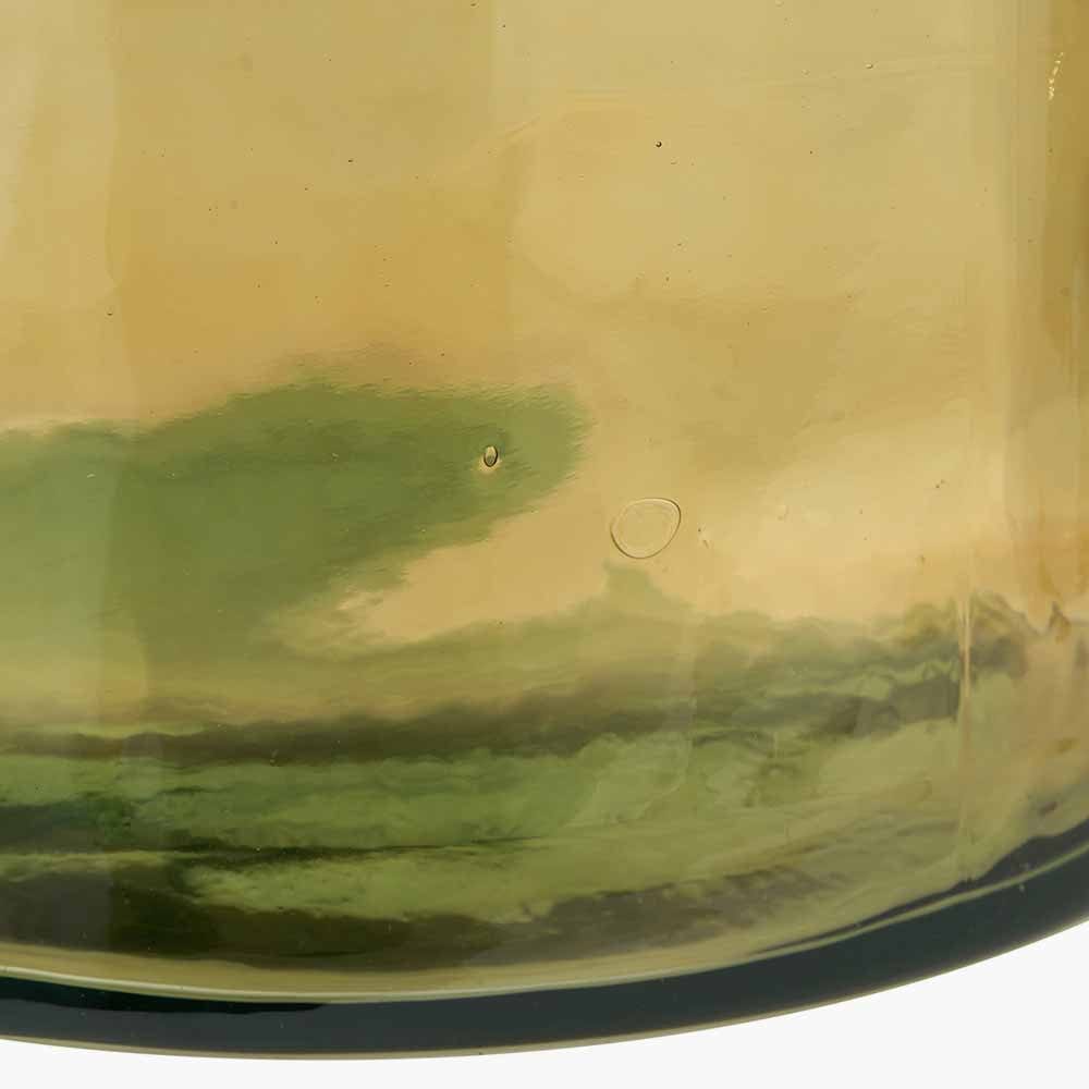 Amber Recycled Glass Bottle Vase.