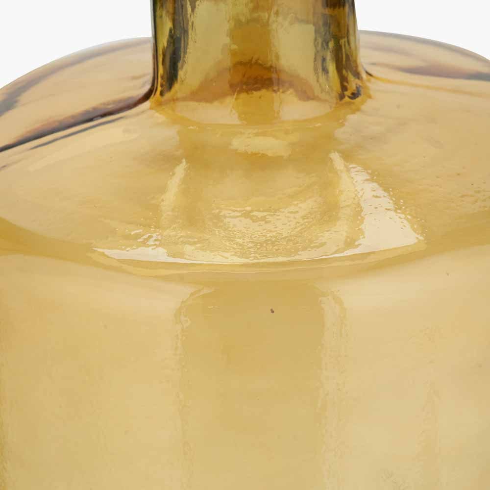 Amber Recycled Glass Bottle Vase Tall.