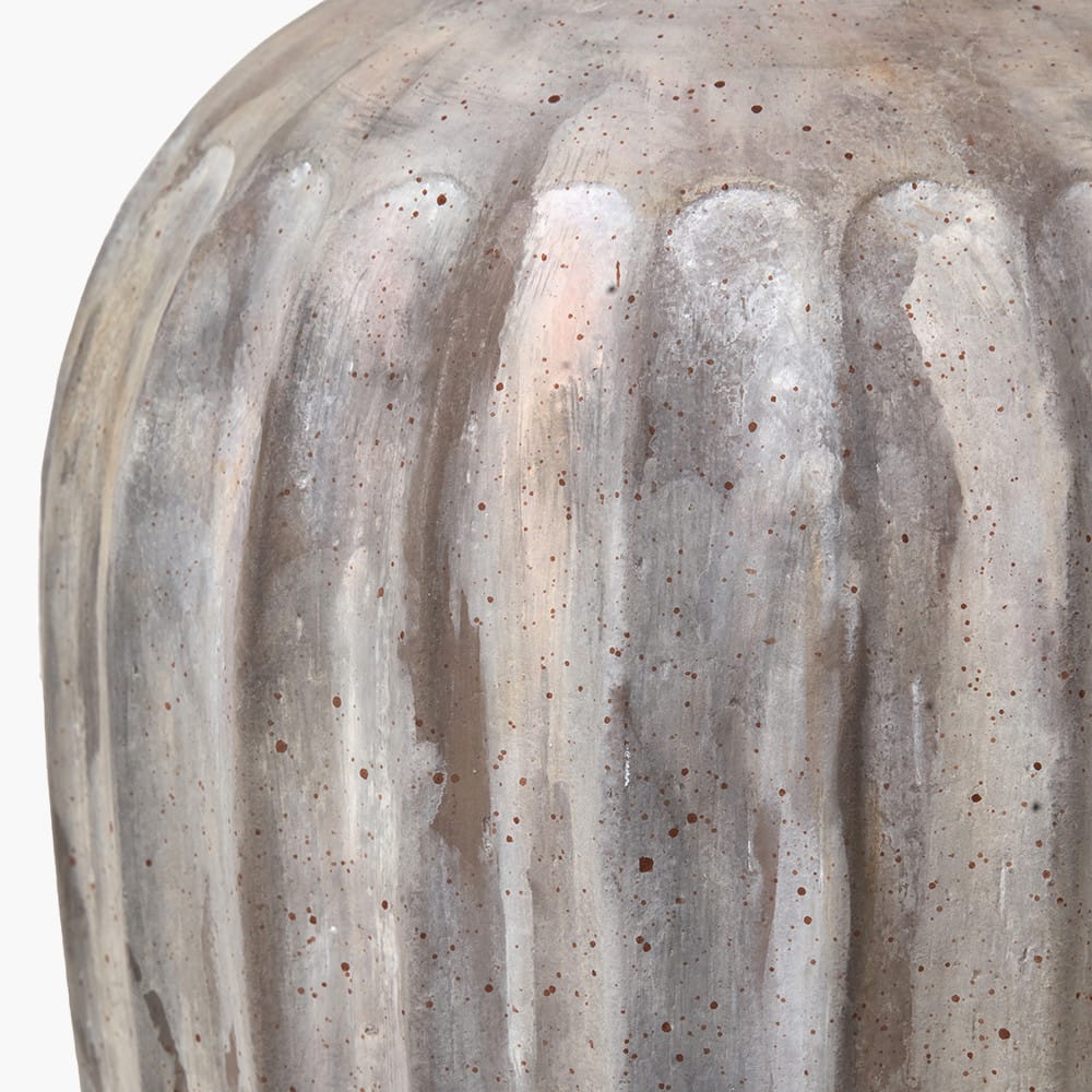 Pacific Lifestyle Accessories Ambrosia Natural Grooved Stoneware Vase House of Isabella UK