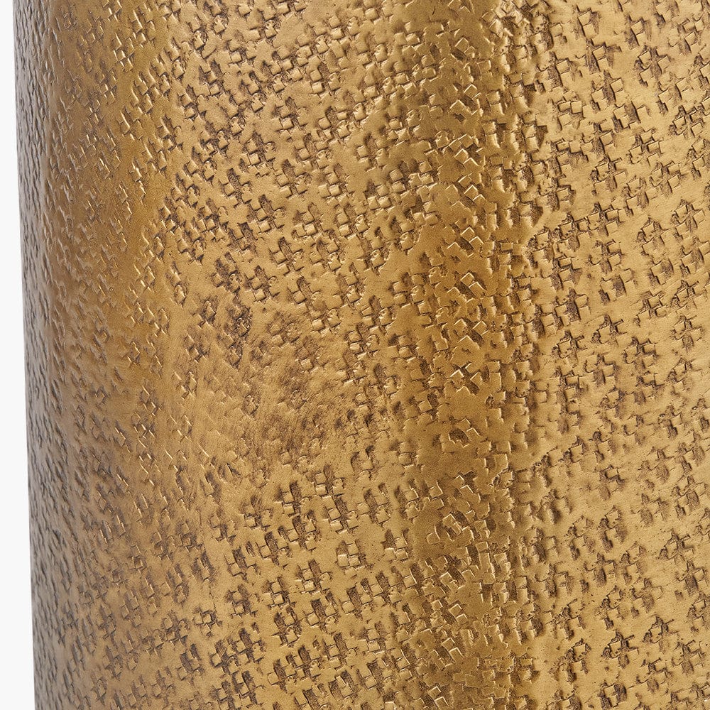 Antique Brass Finish Metal and Clear Glass Hurricane Large.