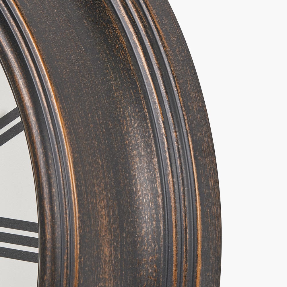 Antique Bronze Effect Indoor Outdoor Wall Clock.