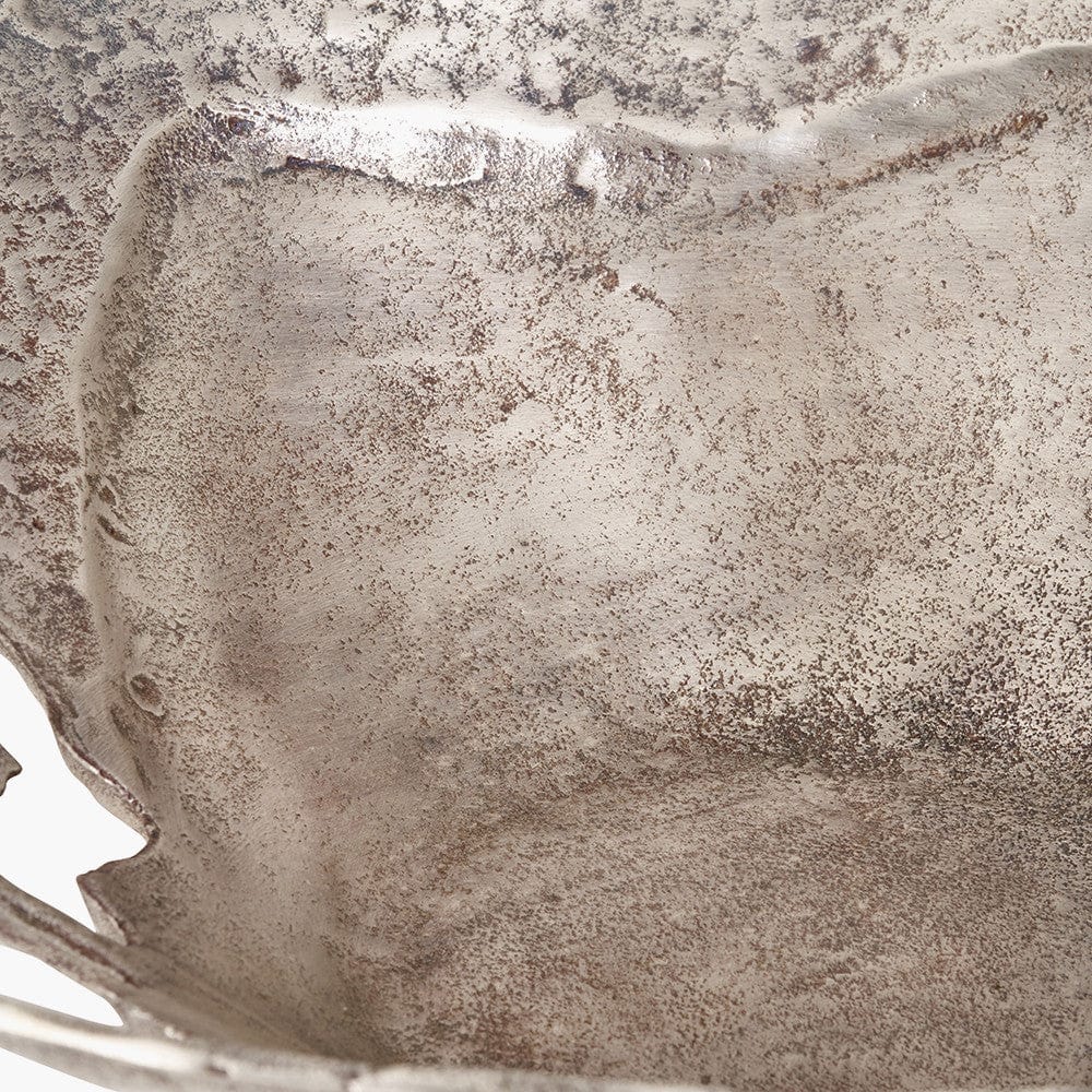 Antique Silver Cast Metal Decorative Bowl.