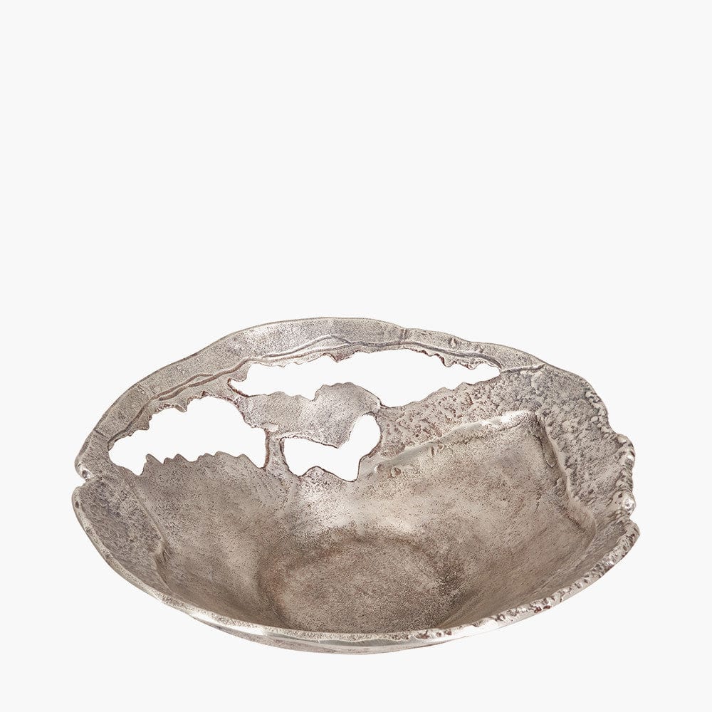 Antique Silver Cast Metal Decorative Bowl.