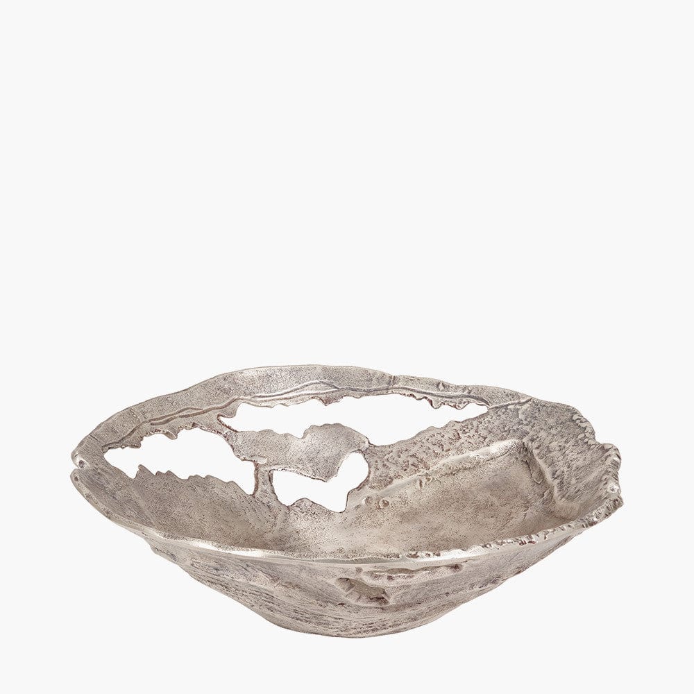 Antique Silver Cast Metal Decorative Bowl.