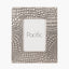 Antique Silver Metal Croc Print 5 x 7" Photo Frame.