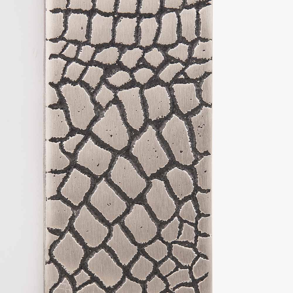 Antique Silver Metal Croc Print 5 x 7" Photo Frame.