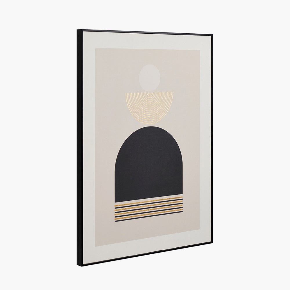 Pacific Lifestyle Accessories Art Deco Print with Gold Detail and Black Frame House of Isabella UK