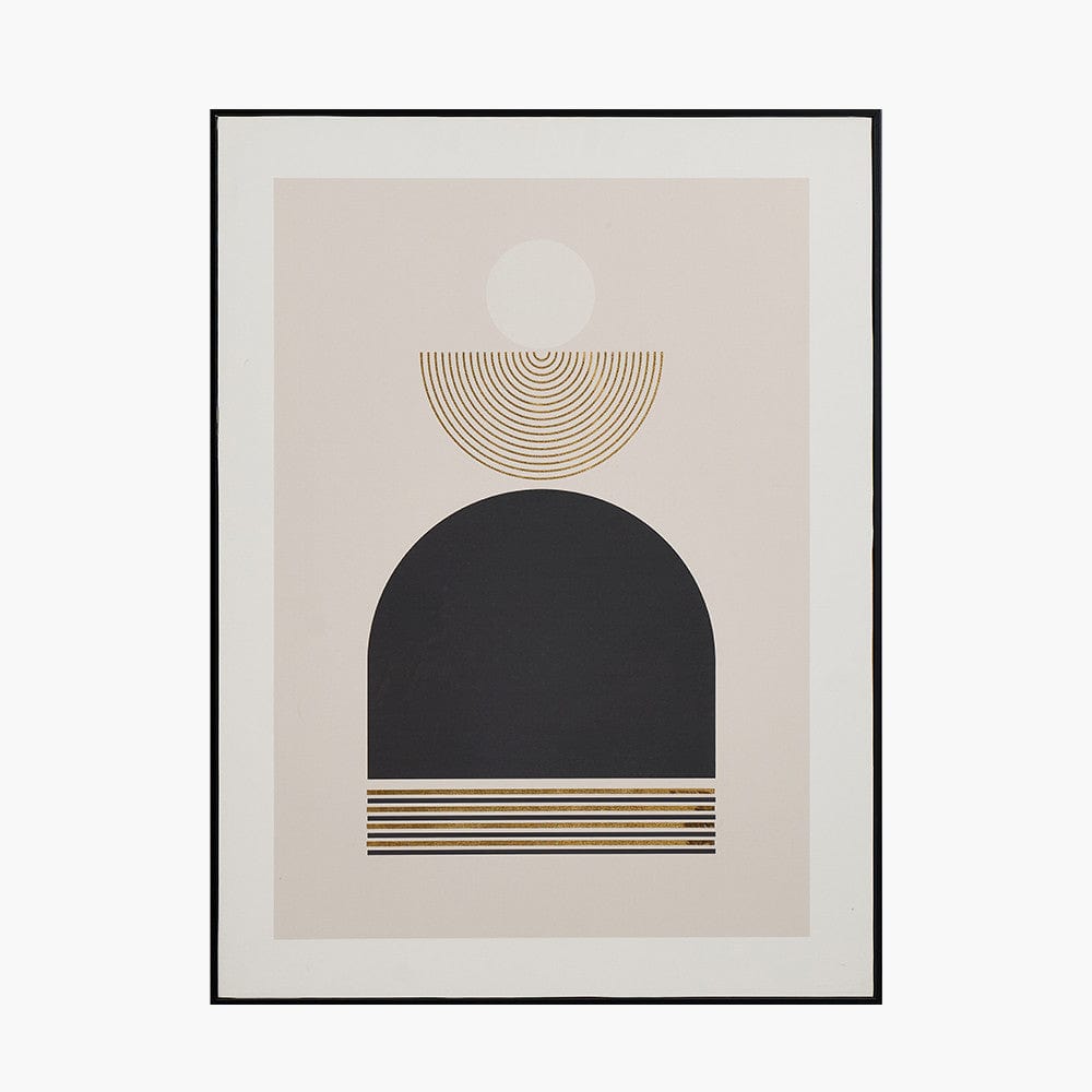 Pacific Lifestyle Accessories Art Deco Print with Gold Detail and Black Frame House of Isabella UK