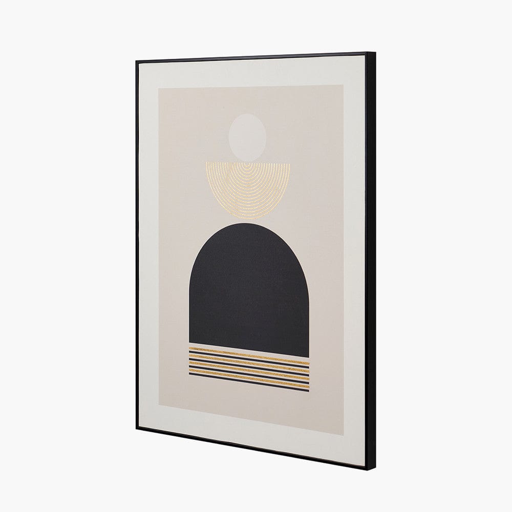Pacific Lifestyle Accessories Art Deco Print with Gold Detail and Black Frame House of Isabella UK