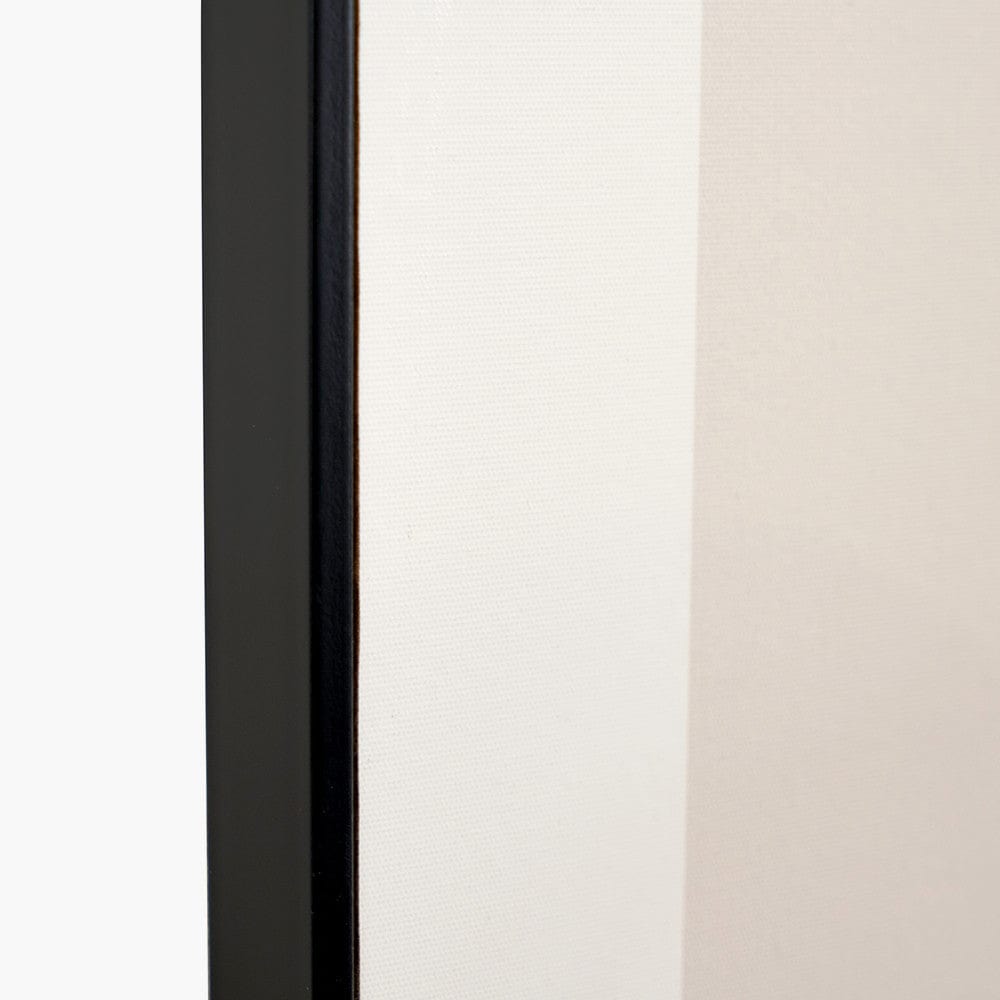 Art Deco Print with Linear Gold Detail and Black Frame.