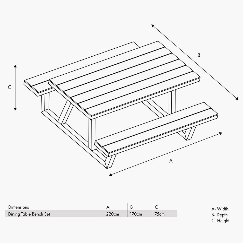 Aruba Outdoor Bench Set.