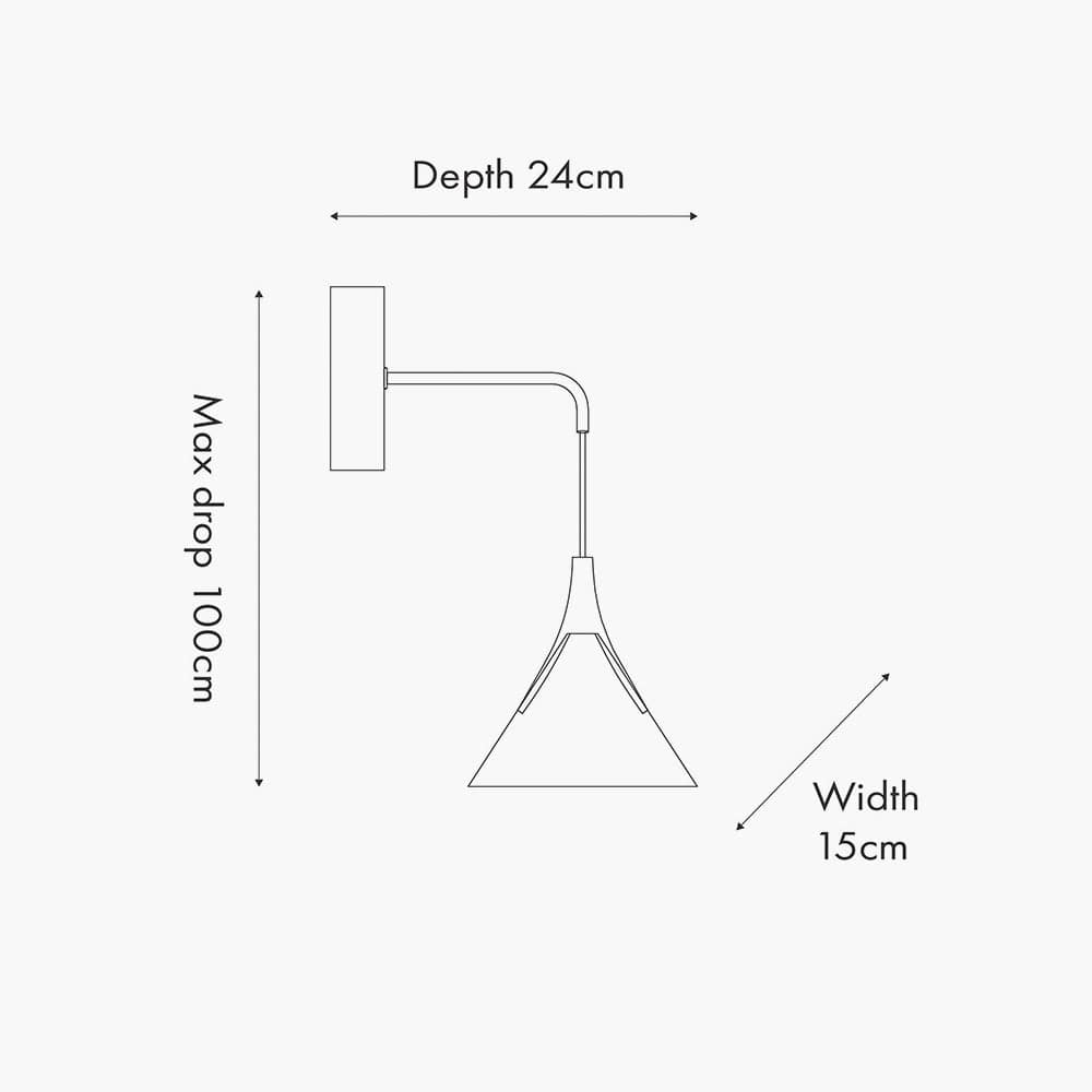 Astarion Matt Black and Gold LED Wall Light.