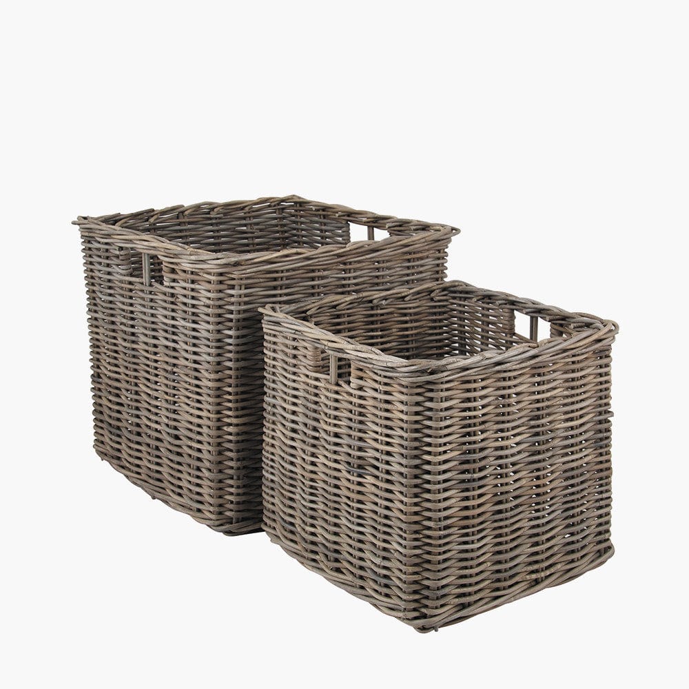 Bali Grey Kubu S/2 Large Square Baskets.