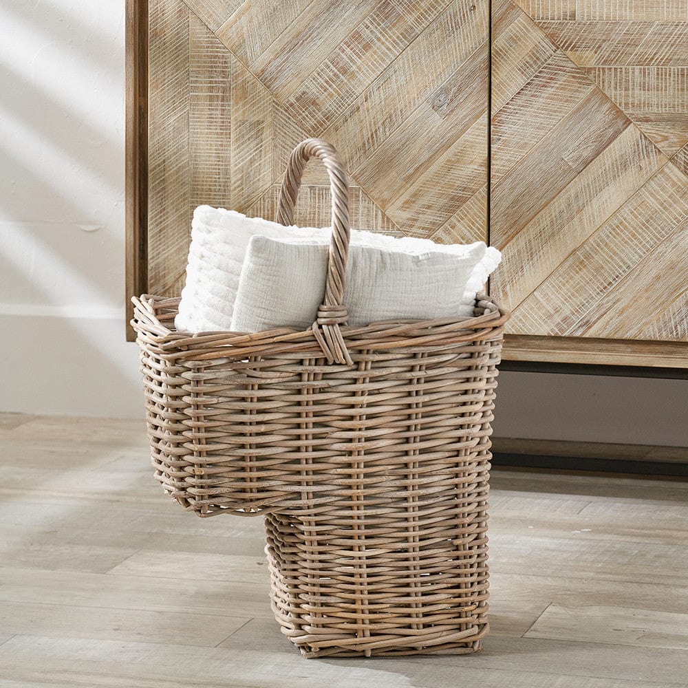 Bali Grey Kubu Stair Basket.