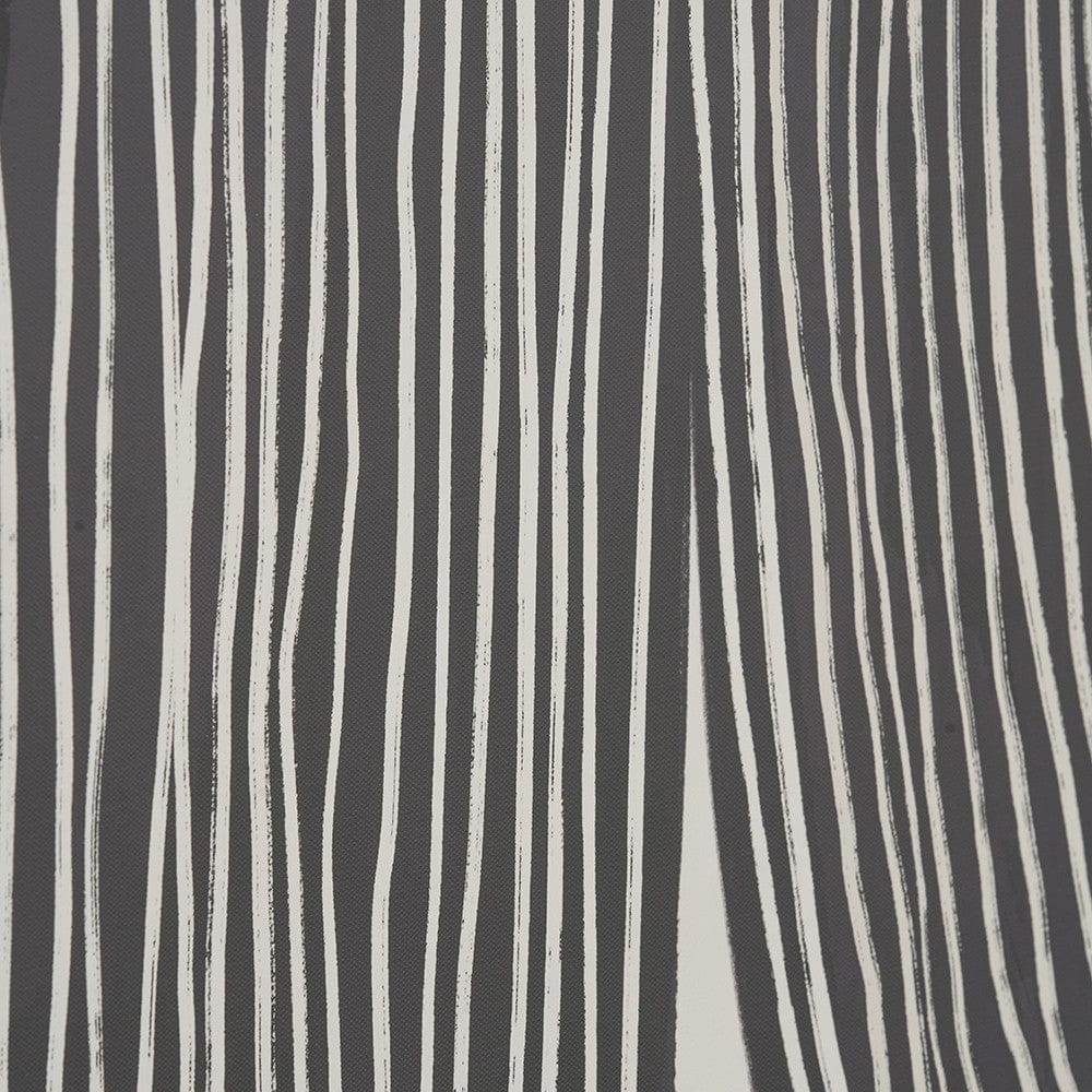 Black and Cream Abstract Canvas with Natural Frame.